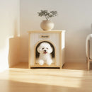 Indoor Dog House With Removable Cushion, Pet House For Cats & Small Dogs - Cream White / Light Yellow by HouseOfZazla