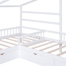 L Shape Platform Bed With 3 Storage Drawers by HouseOfZazla