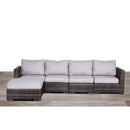 Wide Patio Sectional With Cushions - Brown by Unique Piece Furniture