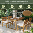U_STYLE Farmhouse 5-Piece Outdoor Patio Dining Set with Adjustable Legs by HouseOfZazla