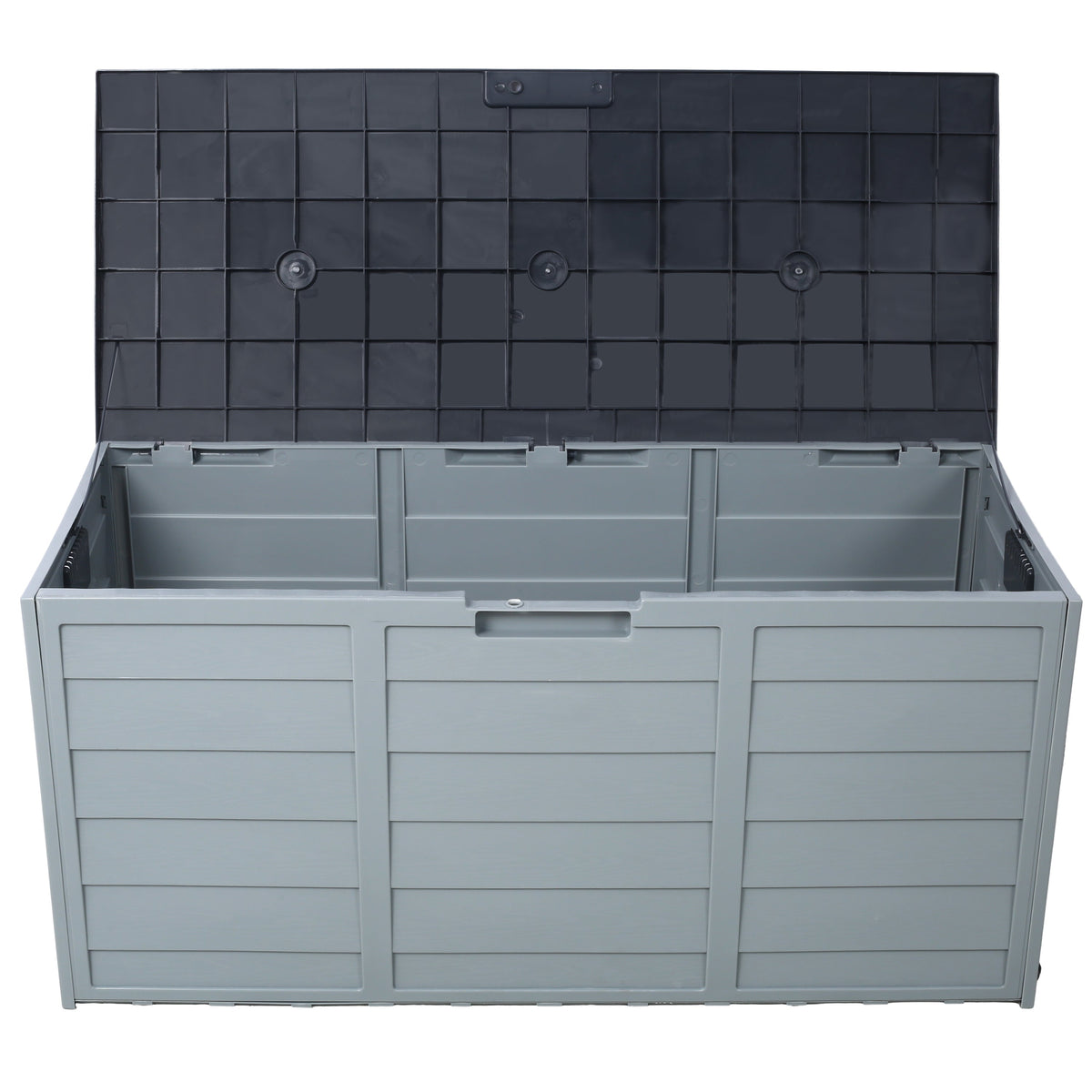 75 Gallon Resin Deck Box Storage Shed, photo 3 of 10