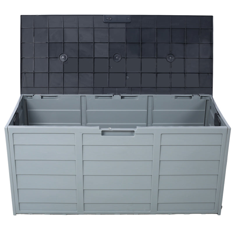 75 Gallon Resin Deck Box Storage Shed, photo 3 of 10