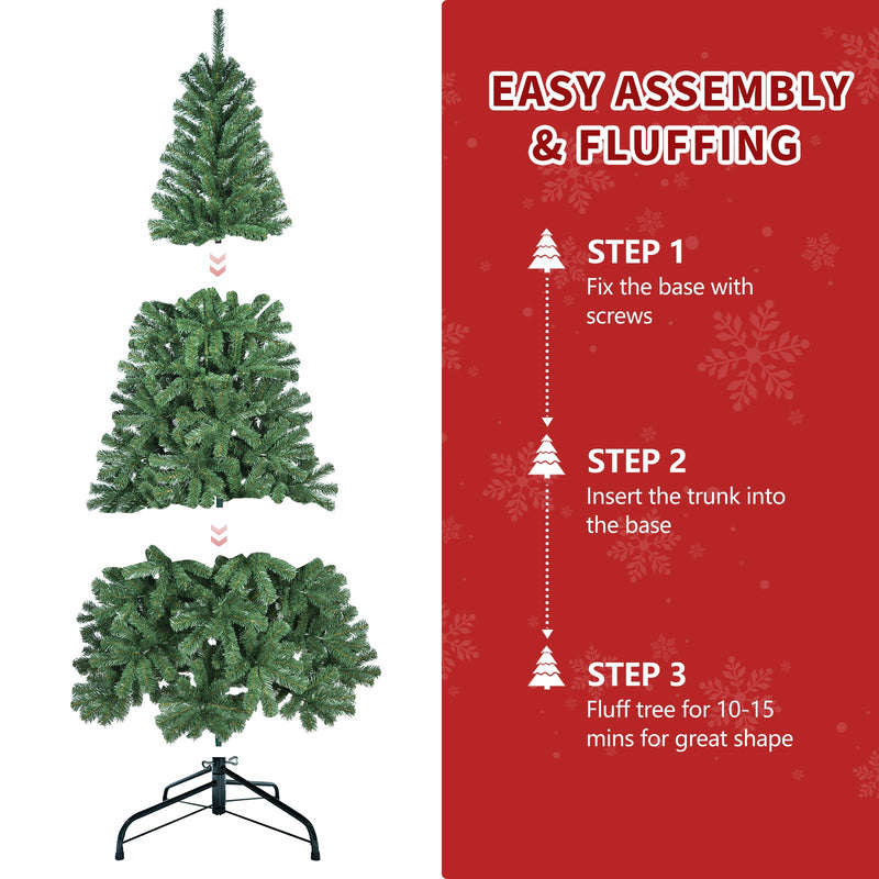 8FT Artificial Christmas Tree with 1136 PVC Tips, photo 3 of 10