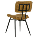 Tufted Side Chairs Upholstery And Tapered Legs (Set of 2) - Camel by HouseOfZazla