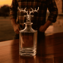 Gold Stag Deer Decanter by Jersey Art Glass