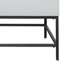 45 Inch Rectangular Mango Wood Coffee Table, Lift Top Storage, Iron Frame, White, Black