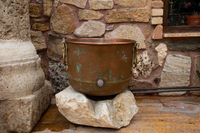 Decorative Copper Garden Hose Pot