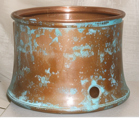 Decorative Handmade Copper Garden Hose Pot