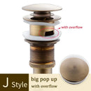 Decorative tree motif gold brass pop up drain bathroom sink by Decorbites