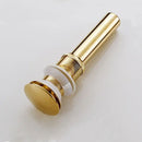 Decorative tree motif gold brass pop up drain bathroom sink by Decorbites