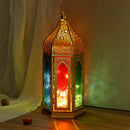 12'' Gold Hexagonal  Moroccan Candle Lantern