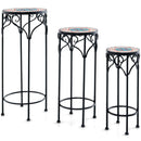 Decorative Flower Display Holder with Ceramic Top for Patio by LJGDeals