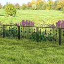 Decorative Garden Fence with 8 Panels Animal Barrier-Black by LJGDeals