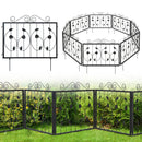 Decorative Garden Fence with 8 Panels Animal Barrier-Black by LJGDeals