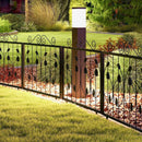 Decorative Garden Fence with 8 Panels Animal Barrier-Black by LJGDeals