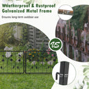 Decorative Garden Fence with 8 Panels Animal Barrier-Black by LJGDeals