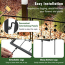 Decorative Garden Fence with 8 Panels Animal Barrier-Black by DirectDeals