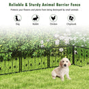 Decorative Garden Fence with 8 Panels Animal Barrier-Black by LJGDeals