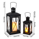 Set of 2 Decorative Candle Lantern Metal Candle Holder Hanging Lantern