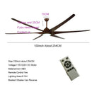 GobekUsa 100" Large Ceiling Fan with Light and DC Motor