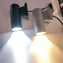 Modern black cylindrical 10w light wall outdoor porch spotlight by Decorbites