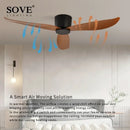 GobekUsa 17cm White DC Ceiling Fan with Remote Control - Simple and Ultra Thin