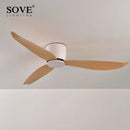 GobekUsa 17cm White DC Ceiling Fan with Remote Control - Simple and Ultra Thin
