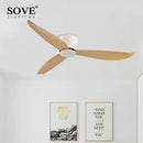 GobekUsa 17cm White DC Ceiling Fan with Remote Control - Simple and Ultra Thin