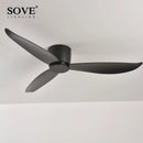 GobekUsa 17cm White DC Ceiling Fan with Remote Control - Simple and Ultra Thin