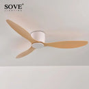 GobekUsa 17cm White DC Ceiling Fan with Remote Control - Simple and Ultra Thin