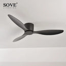 GobekUsa 17cm White DC Ceiling Fan with Remote Control - Simple and Ultra Thin