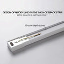 Modern black & white aluminum track rail spotlight fitting kitchen by Decorbites