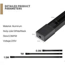 Modern black & white aluminum track rail spotlight fitting kitchen by Decorbites