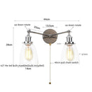 GobekUsa 2 Head LED Wall Lamps Iron Glass Bedroom Stair Light Fixtures