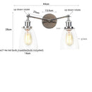 GobekUsa 2 Head LED Wall Lamps Iron Glass Bedroom Stair Light Fixtures