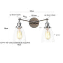 GobekUsa 2 Head LED Wall Lamps Iron Glass Bedroom Stair Light Fixtures