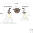 GobekUsa 2 Head LED Wall Lamps Iron Glass Bedroom Stair Light Fixtures