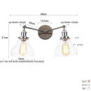 GobekUsa 2 Head LED Wall Lamps Iron Glass Bedroom Stair Light Fixtures