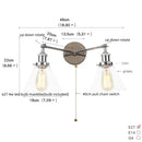 GobekUsa 2 Head LED Wall Lamps Iron Glass Bedroom Stair Light Fixtures