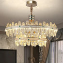 GobekUsa 2024 High-End Villa Crystal Chandelier with Hollow Design for Luxurious Living Rooms