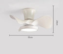 GobekUsa 22" Children Room LED Ceiling Fan Light Remote Control Small Fan Lamp