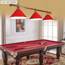 GobekUsa 3-Head Conical Metallic Billiard Light - Indoor Island Lighting Fixture in Black/Red/Blue