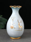 GobekUsa 3D Ceramic Vase for Dried Flowers Display