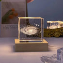 Decorbites 3d moon solar galaxy glass cube bedroom night light by Decorbites