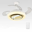 GobekUsa 42" Bladeless Ceiling Fan Chandelier with Remote & Retractable Blades