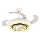 GobekUsa 42" Bladeless Ceiling Fan Chandelier with Remote & Retractable Blades