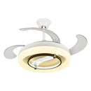 GobekUsa 42" Bladeless Ceiling Fan Chandelier with Remote & Retractable Blades