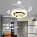 GobekUsa 42" Bladeless Ceiling Fan Chandelier with Remote & Retractable Blades