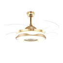 GobekUsa 42" Gold Bluetooth Ceiling Fan Light with Remote & RGB Color Control