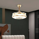 GobekUsa 42" Gold Bluetooth Ceiling Fan Light with Remote & RGB Color Control